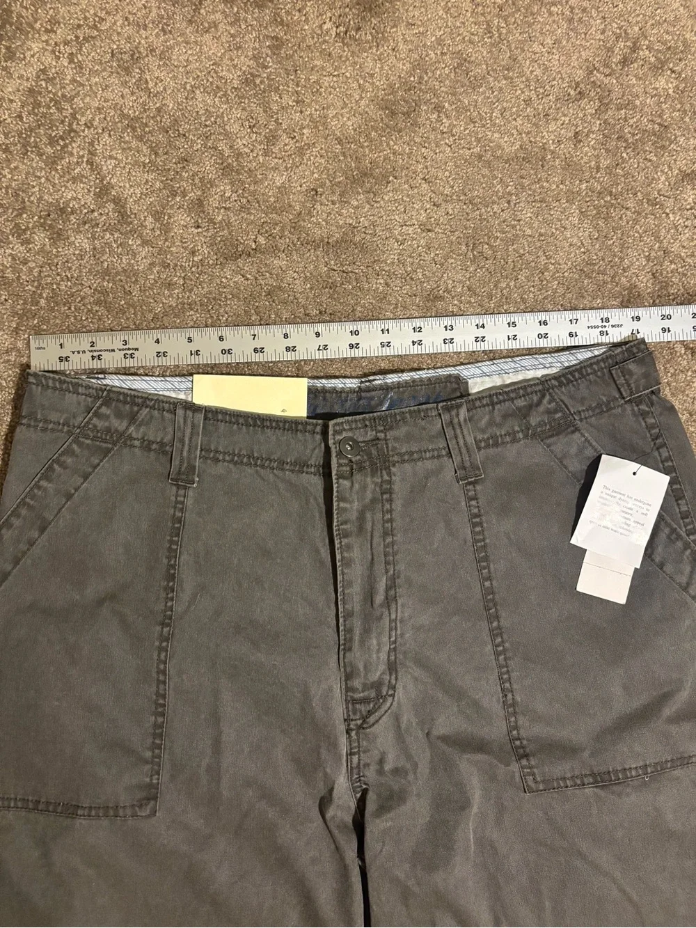 NWT Nautica Jeans Co Cargo Shorts Mens 40W Gray Surplus Field Tested Y2K 2000s
